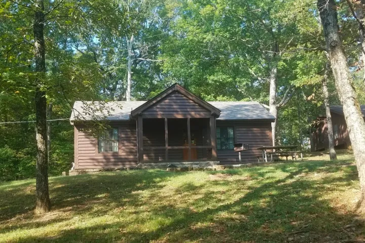 a house in the middle of a forest