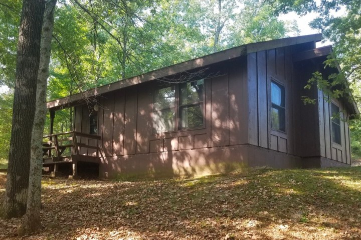 a tree in front of a house